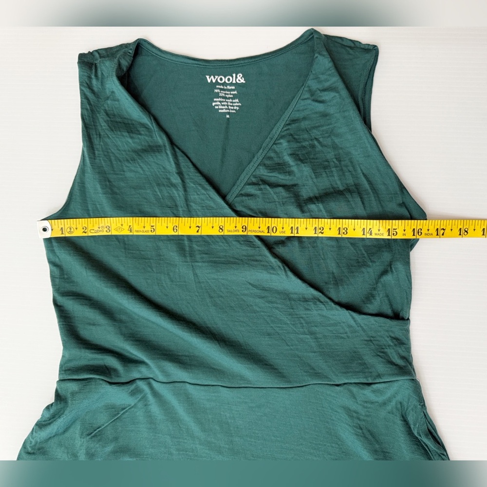 Wool& Isabelle Women's Green Wrap Dress - M - Picture 8 of 11